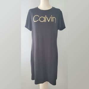 Calvin Klein Black Tee Shirt Dress Size Large